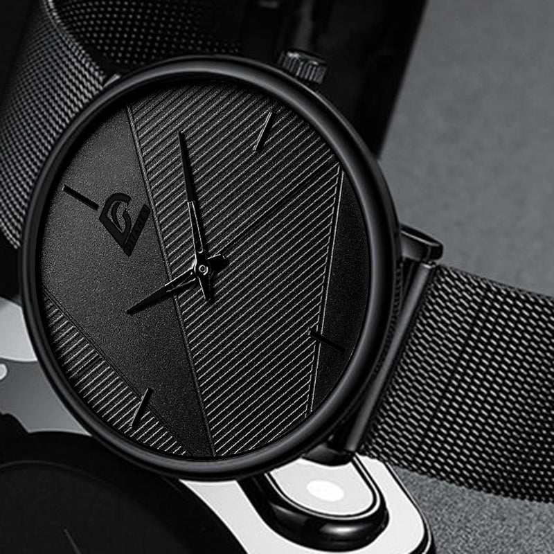 Simple Men's Leather Business Quartz Watch