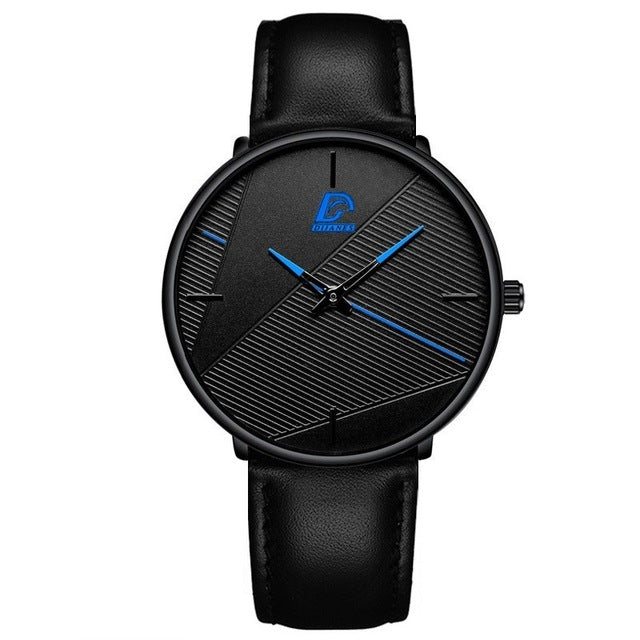Simple Men's Leather Business Quartz Watch
