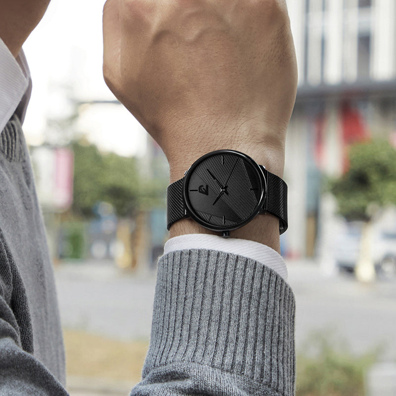 Simple Men's Leather Business Quartz Watch