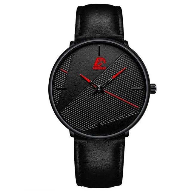 Simple Men's Leather Business Quartz Watch